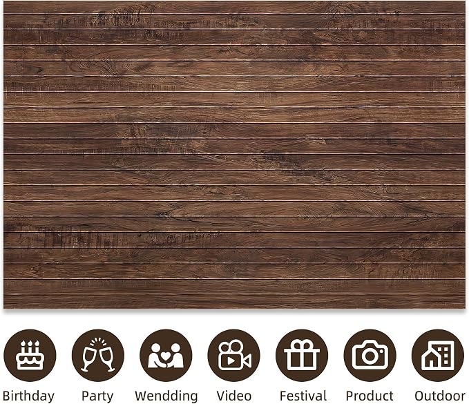 7x5 Ft Brown Wall Party Backdrop，Polyester Fabric Brown Wall Sign Photo Backdrops Background for Halloween Party Wedding Graduation Home Decoration Photo Booth Prop Banner - Image 5