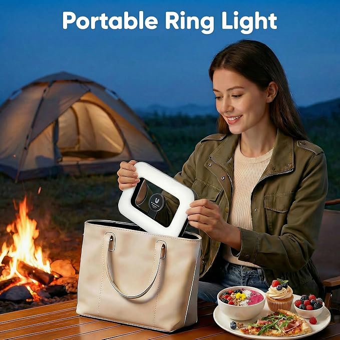 Ring Light for Phone, Magnetic Selfie Light with Tripod Stand, Rechargeable RGB Video Light, 10 Brightness Levels & 3 Cold Shoes for Recording, Vlogging, Influencers, Makeup - Image 6