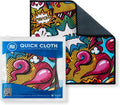 Microfiber Wholesale Quick Cloth Glasses Cleaning Cloths–8x8 Popart 1-Pack | with Case | Double-Sided Lens Cleaner for Eyeglasses, Camera, Screens & Glass | Reusable Microfiber Glass Polishing Cloths by MicrofiberWholesale