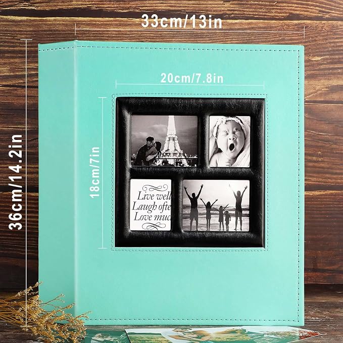 Ywlake Photo Album 4x6 1000 Pockets Photos, Extra Large Capacity Family Wedding Picture Albums Holds 1000 Horizontal and Vertical Photos Pictures Teal - Image 5