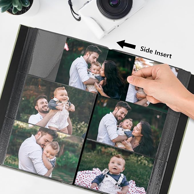 Photo Album 4x6 Pictures 300 Pockets Linen Cover White | Front Window, Large Picture Book, Portable Album, Family Travel Wedding Memory Keepsake - Image 5