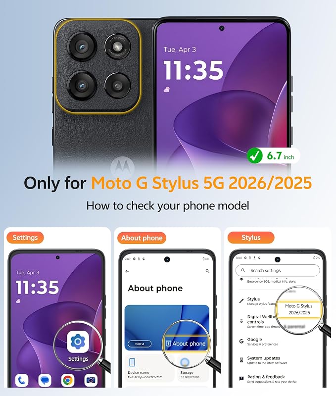 FNTCASE for Moto G Stylus 2026/2025 Case, Fit for Magsafe, Screen Protector | Translucent Matte Magnetic Back, 14FT Military Grade Drop Protection, Shockproof Protective Phone Cover, Purple - Image 2