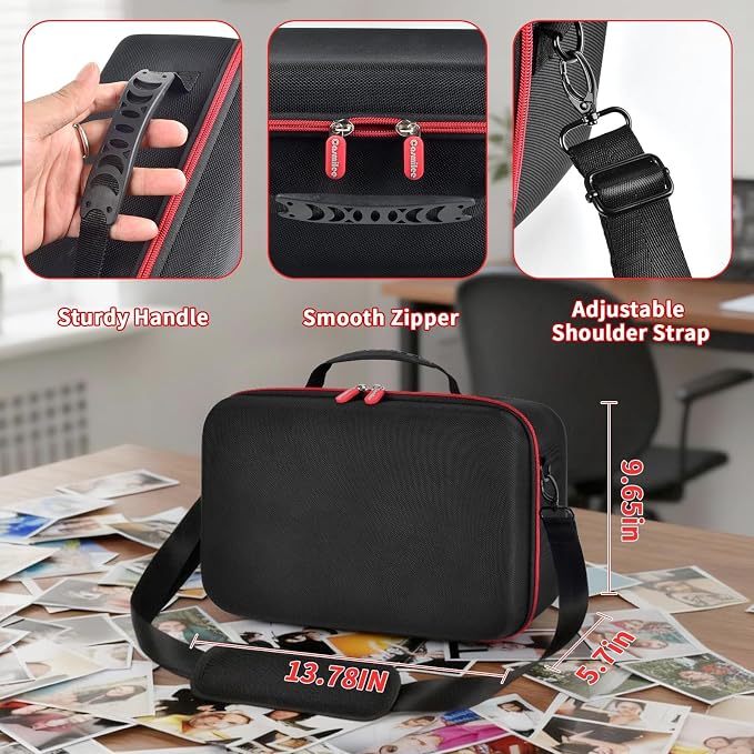 Camera Case for Canon/for Sony/for Nikon DSLR SLR Cameras, Large Capacity | EOS Rebel T7/R50/R6 Mark II/R100,Alpha 7 IV/ZV-E10/A6400/A6700/A6100,D7500,Lens/ Battery/Tripod Bag, Shoulder Strap, Box Only - Image 3