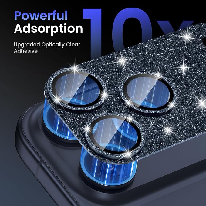 Tensea for iPhone 17 Pro Camera Lens Protector Bling | Metal Aluminum Alloy Tempered Glass Cover Camera Screen Protector Accessories, Case Friendly - Image 4