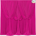 4 Panels Hot Pink Backdrop Curtains for Wedding Party Wrinkle Free Backdrop Curtain Drapes Fabric Decoration Fuchsia Photo Back Drop Cloth for Baby Shower Photography Stage Reception 20ft(W) x 12ft(H) by Tao-GePartyDecorations