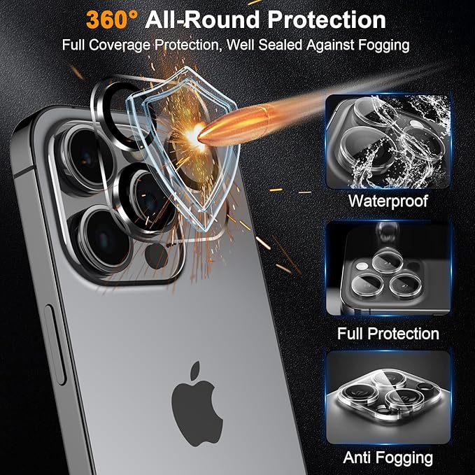 SIBEITU 3+3 Pack Screen Protector + Camera Lens Protector for iPhone 12 | 6.1 Inch HD 9H Hardness Tempered Glass Film, Scratch Resistant, Sensor Protection, Case Friendly, High Response, Bubble Free - Image 3