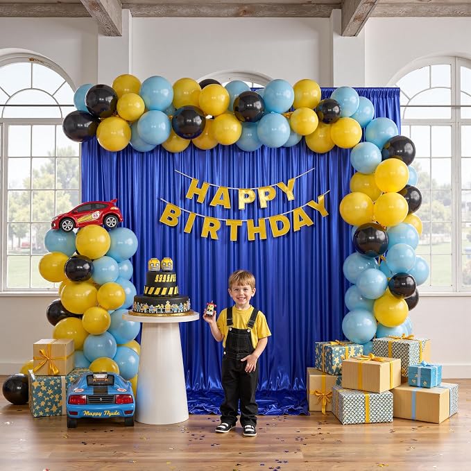 10x10ft Thick Royal Blue Glitter Backdrop Curtain Panels for Parties, Wrinkle Free Sequin Sparking Photo Backdrop Drapes, 2 Panels 5x10ft Shimmer Back Drop Cloth for Wedding Birthday Photography - Image 2