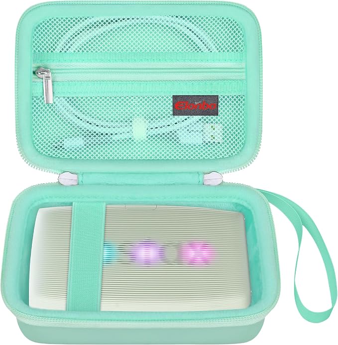 Elonbo Carrying Case for Fujifilm INSTAX Mini Link 3/2/1 Smartphone Printer | Portable Color Instant Photo Printer Hard Travel Protective Bag, Interior Mesh Pocket fits Instant Film Printer Paper, Green by Elonbo