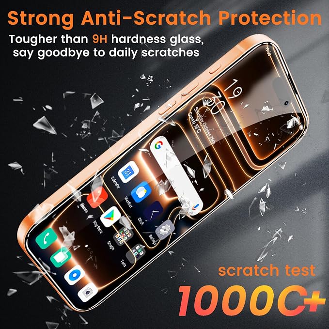 Lesakit 4 Pack Privacy Screen Protector for iPhone 17 Pro Max 6.9-Inch with 4 Pack Camera Lens Protector, Anti Spy Tempered Glass Film 9H Hardness Bubble Free Case Friendly - Image 4