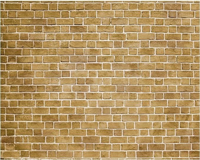 10x8 ft Yellow Brick Wall Backdrop Fabric Brick Photo Background | Large Polyester Brick Backdrop Cover for Photoshoot Home Fireplace Decoration, Newborn Birthday Party Decor by VitalCozy