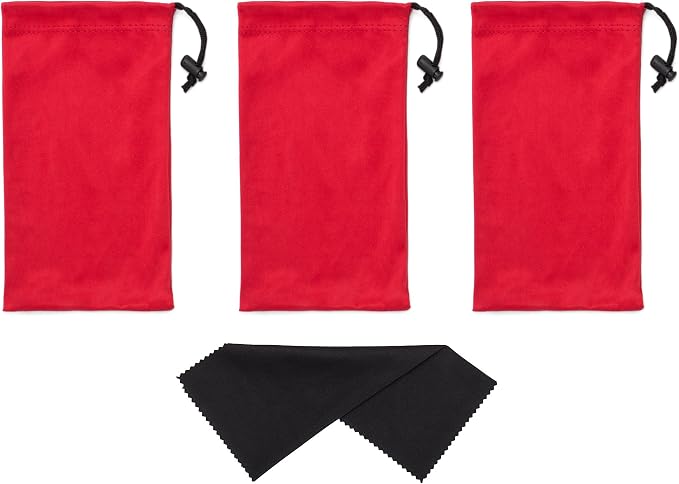 Premium Quality Microfiber Sunglasses Pouch With Spring Fastener - Image 2