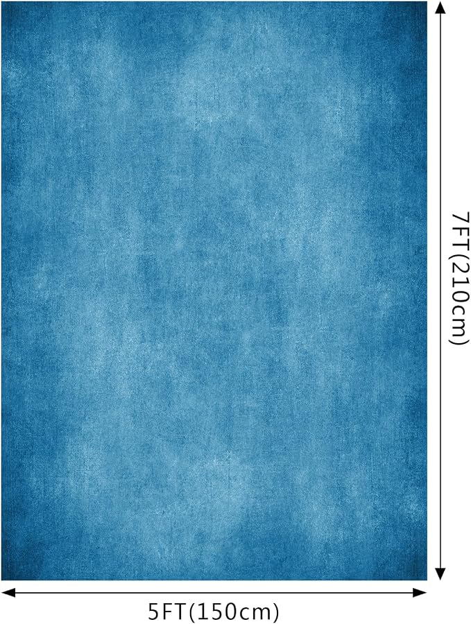 Blue Photo Backdrop Studio Abstract Texture Photography Background 5x7ft | Creative Background Photography Studio Shooting Canvas Professional Portrait - Image 2