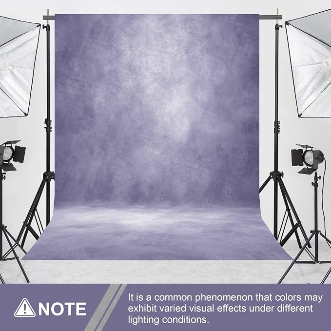 Abstract Photography Backdrop for Photoshoot 8x10ft,Light Purple,No Stand | Professional,Polyester Fabric,Roller Pocket on Top,Vintage Portrait Photo Props Booth Background,Photoshoot Studio - Image 5