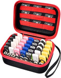 Comecase USB Flash Drive Case, Holds 44 USB Drives and 9 SD Cards | Pre-Cut Foam Fits Mixed Drive Sizes Flash Drive; EVA Shell Protects Data on the Go, Black+Red Zipper, Large, Case Only by COMECASE