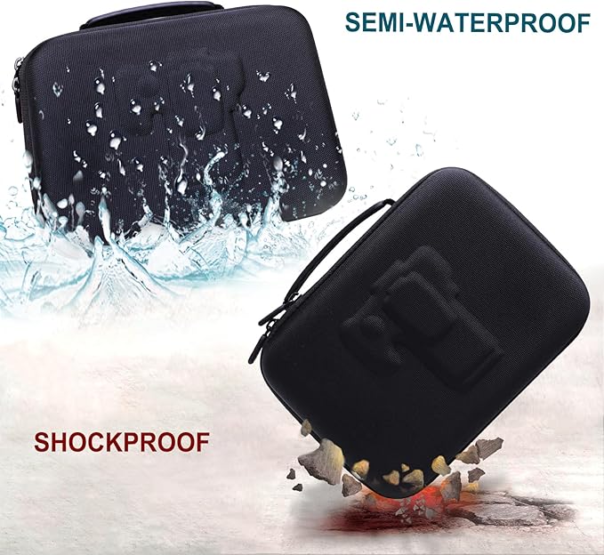 Camera Case Compatible with Canon EOS Rebel T7/R50/R6 Mark II/R100/R50 V/T6/R8/R10/R5 Mark II/RP/R7/5D Mark IV/SL3/R5/T100 DSLR SLR Camera, Len and Tripod with 4 Dividers and Shoulder Strap, Black | Hard Carrying Travel Case for Canon EOS Rebel T7/R50/... - Image 5