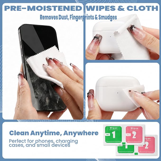 Upgraded for Airpod Cleaner Kit (81 PCS), Multi-Tool with Cleaning Pen, Putty & Swabs, Removes Earwax & Dust, Compatible with AirPods Pro 2 3, Earbud, Headphones, Phone & Charging Port, White - Image 6