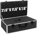22 Inch Hard Carrying Case | Ideal for Wireless Mic System Storage & Camera Gear Transportation with Customizable Pre-Diced DIY Foam, Black by ITHWIU