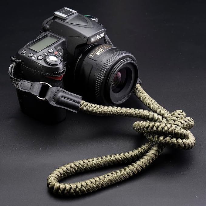 VKO Camera Strap,Quick Release Camera Shoulder Strap | Paracord Woven Portable Camera Neck Strap, for SLR DSLR Digital Mirrorless Camera(Green) - Image 7