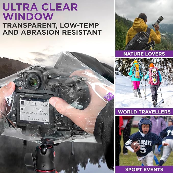 Altura Photo Camera Rain Cover, Waterproof Lens Jacket for Canon Sony Nikon | Professional Grade DSLR Weather Gear with Hand Sleeves for R6 Mark II & More - Image 4