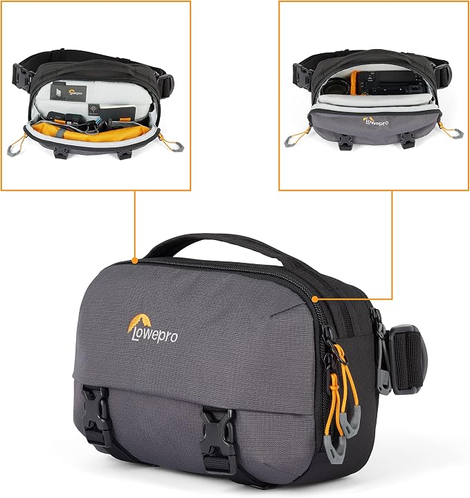 Lowepro Trekker Lite Hp 100, Compact Camera Backpack with Tablet Pocket, Camera Bag for Crop-Sensor Mirrorless, Ultracinch Compression System, Grey - Image 3