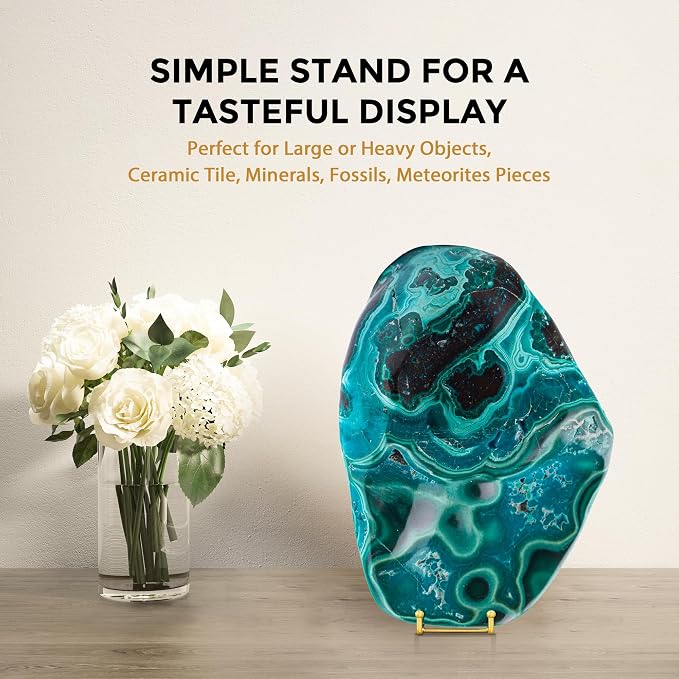 TR-LIFE 16 Inch Gold Metal Plate Stand (2 Pack) - Heavy Duty Display Stand for Extra-Large Plates, Frames, Platters and Art - Image 7