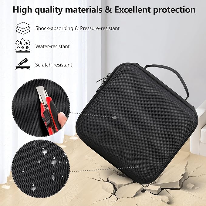 Carrying Case for Sony Alpha ZV-E10/ ZV-E10 II/ZV-E1/ a6400/ a6700/ a6100/ a6000/ a6500/ a6600 Digital Camera, Vlog Camera Kit Storage Holder Fits Tripod, Lens, LED Video Light, Battery, Black - Image 5