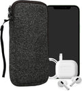 kwmobile Universal Phone Pouch Size XXL - 7" - Neoprene Smartphone Pouch with Zip - Water-Repellent Mobile Phone Case - Sleeve in Anthracite/White by kwmobile