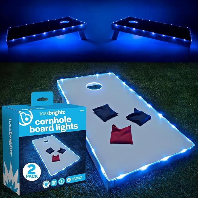 TossBrightz LED Cornhole Lights (Set of Two) - Weather Resistant Kit by Brightz