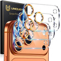 UniqueMe 3 Pack for iPhone 17 Pro Max Camera Lens Protector - Orange | Drop Protection, Case Friendly, 9H Tempered Glass, Camera Cover Screen, Update New Version by UniqueMe