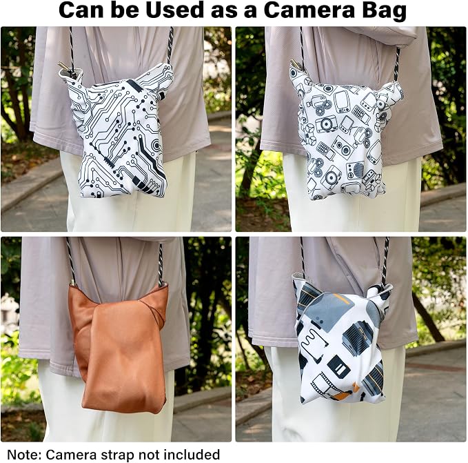 Walking Way Protective Wrap, Self-Adhesive Magic Cloth Camera Wrap, Storage Cloth, Anti-Scratch, Dustproof, Washable Lens Pouch for DSLR, Smartphones, Laptops, Cosmetic - Image 7
