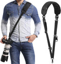 waka Rapid Camera Neck Strap with Quick Release and Safety Tether | Adjustable Camera Shoulder Sling Strap for Nikon Canon Sony Olympus DSLR Camera - Black by Visitthewaka