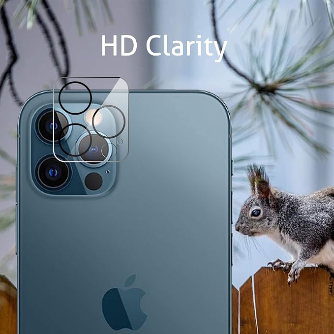 Ailun Screen Protector + Camera Lens Protector for iPhone 12 Pro Max | 2+2 Pack, 6.7 Inch, Case Friendly, Tempered Glass Film, HD - Image 3