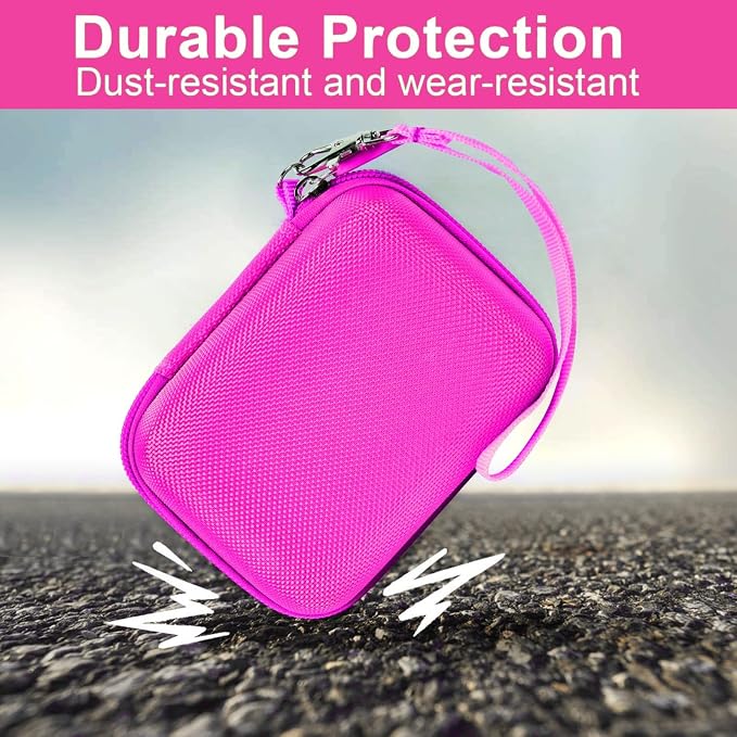 ALKOO Digital Camera Case for CAMKORY/Pouch for KODAK PixproRose Red | for Lecran/for VAHOIALD Point and Shoot Camera, Hard Carrying Case with Mesh Pocket, Compact for Vlogging, Travel and Storage - Image 5