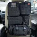 Universal Tactical Car Seat Back Organizer Bag Tactical Molle Vehicle Organizers Panel Vehicle Protector Organizers with 5 Detachable Pouches for Car Truck Ford Jeep (Black) by BXBXHD