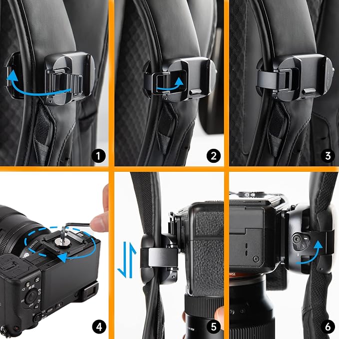 PGYTECH Beetle Camera Clip with Plate Quick Release System Backpack Clip | Max Load 66 lb Aluminum Clip for Sony, Nikon, Fuji, DSLR Action Camera Backpack Cameras Strap Mount (for Camera) - Image 5