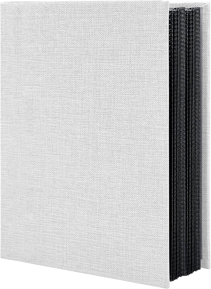 Photo Album 4x6 100 Pockets for Wedding Gifts,Linen Hardcover Picture Albums for Family Anniversary Baby Vacation Pictures by HoneyTolly