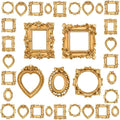 Vicenpal 50 Pcs Gold Mini Vintage Picture Frames Bulk | Small Vintage Photo Frames, Antique, Resin, Baroque, Ornate, Cute Wallet Size, for DIY Jewelry Gifts Christmas Wedding Decor by Vicenpal