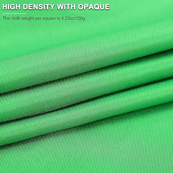 10 X 7 FT Green Screen Backdrop for Photography, Virtual GreenScreen | Chromakey Background Sheet for Zoom Meeting, Cloth Fabric Curtain for Party Decor Video Studio Calls Streaming Gaming Photo - Image 2