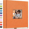 Artfeel Photo Album Self Adhesive Scrapbook Album for 3x5 4x6 5x7 8x10 Pictures,60 Pages Linen Cover with Display Window DIY Photo Book,Ideal Gifts for Family Travel Wedding Baby by Artfeel