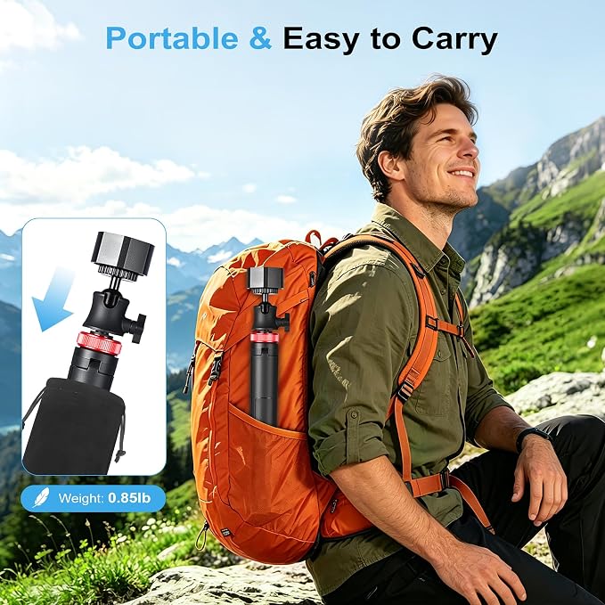 Starlink Mini Tripod Stand Mount with Aluminum Adapter, Portable & 360°Tilt | for All Starlink Mini Models, Starlink Mini Ground Tripod Stand for RV, Backpac Travel, Camping and Outdoor Satellite Setup - Image 3