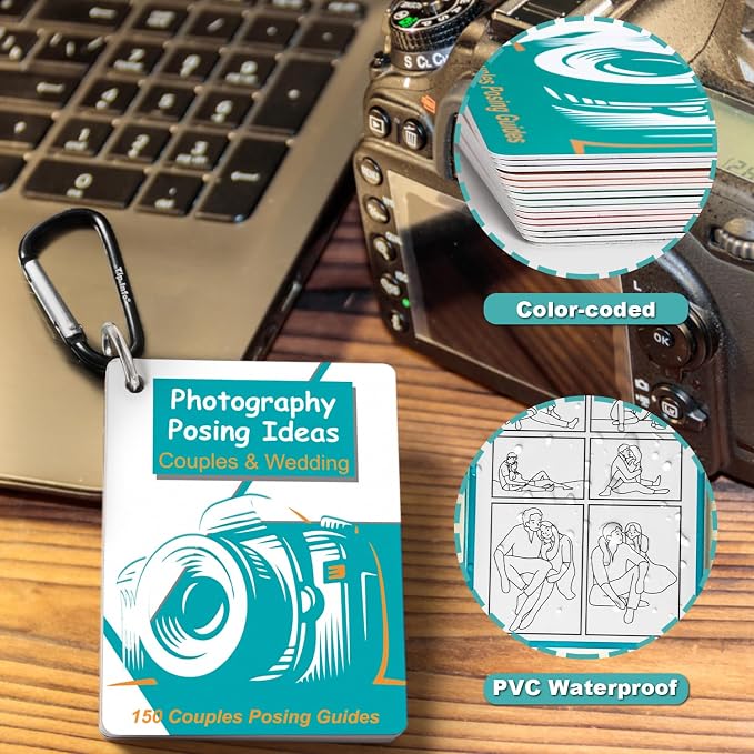 Photography Accessories 150 Pose Ideas Wedding Photographer Essentials Book | Wedding Photographer Must Haves Couples and Wedding Posing Guides Photo Shooting Assistant Photographer Gifts for Men Women - Image 9