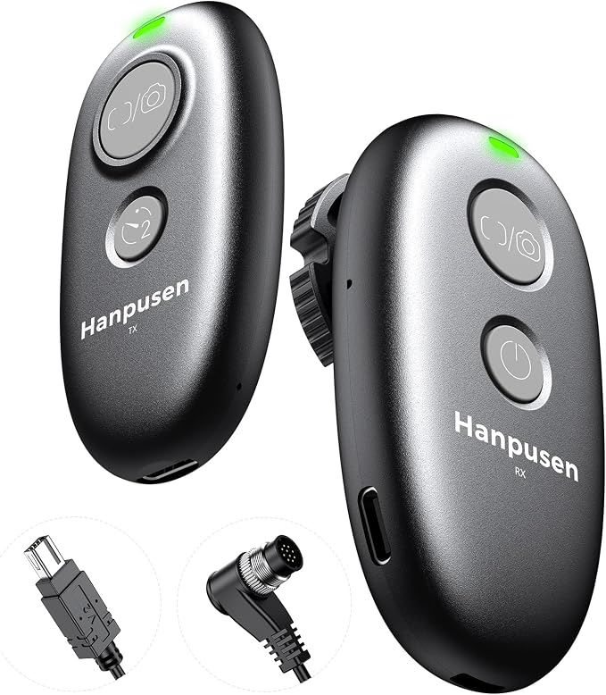 for Nikon Rechargeable Remote Shutter Release - Wireless Remote Control | for Nikon Z8/Z6 III/D7500/D850/Z5/P1000/P1100/Z9/D750/D5600/Z6/D3300/D3200/D3100/Z7 II/D500/Z7/D6, No Disposable Batteries by HANPUSEN