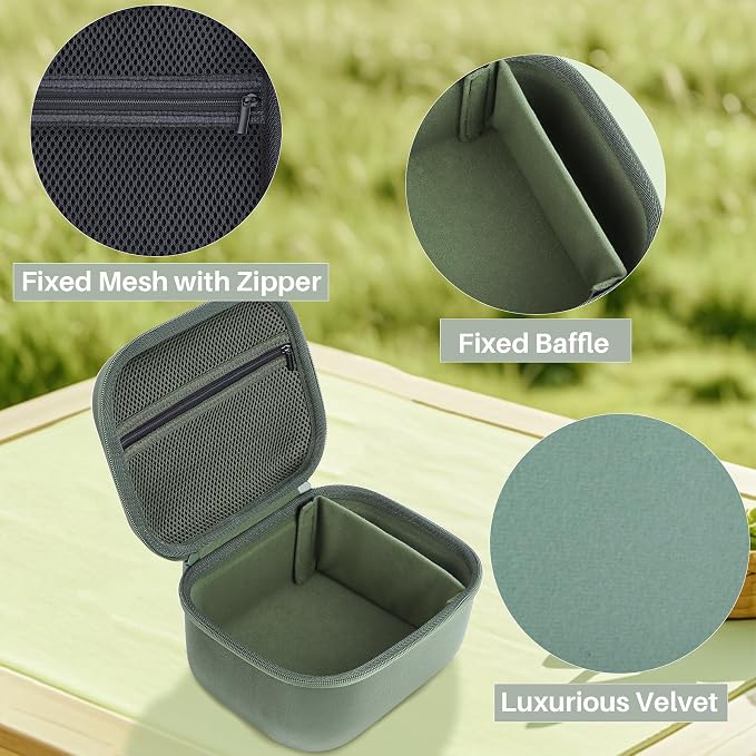 Lebakort Storage Case Compatible with Fujifilm INSTAX Wide 400 / Wide 300 Instant Camera (Sage Green Case) - Image 4