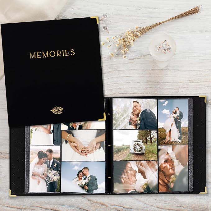 Beautiful Linen Photo Album For 4x6 Photos - Holds Up To 500 Pictures | Safely Stores Unique Memories - The Perfect Large Book for All Pictures of Treasured Family, Baby or Wedding Moments - Image 2