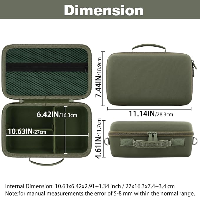 khanka Camera Case for Canon EOS Rebel R6 V/T7/T100/T6/R50/R100/R5/R7/R8/R6 Mark II/SL3 DSLR Camera,Travel Carrying Case for Canon EOS Rebel Camera and 18-55mm/18-45mm Lens(Military Green Case) - Image 7
