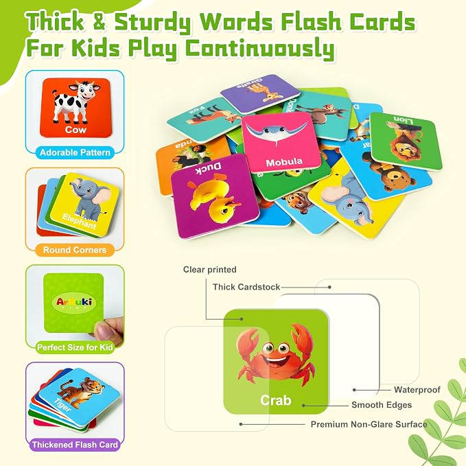 72 PCS Memory Matching Game with Dice | Animal Memory Board Game | Vegetable Link Print---comes with Storage Case, Memory Cards Concentration Game for Ages 3 and Up - Image 4
