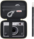 Carrying Case Compatible with Instax Mini EVO Instant Camera, INSTAX MINI EVO Camera Storage Holder Travel Bag with Mesh Pocket for Photos, USB Cables, Film, Black by Supmay