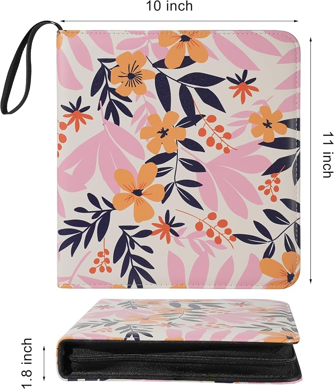 Large Polaroid Photo Album Binder, 240 Pockets. Exotic Floral | Fits Polaroid i-Type, 600, SX-70 and Instax Wide 3.5x4.25 films. Acid-free pages protect photos for long-term storage. - Image 2