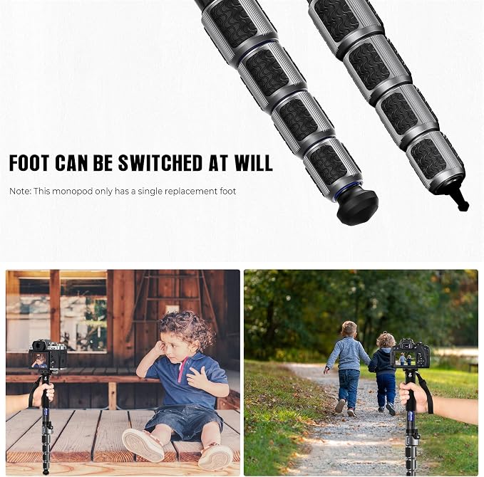 LEOFOTO Carbon Fiber Camera Monopod Lightweight Travel Quick Lock System, Maximum Load 40kg, 360° Panoramic Camera Stand, Waterproof System (MPC-366C) - Image 3