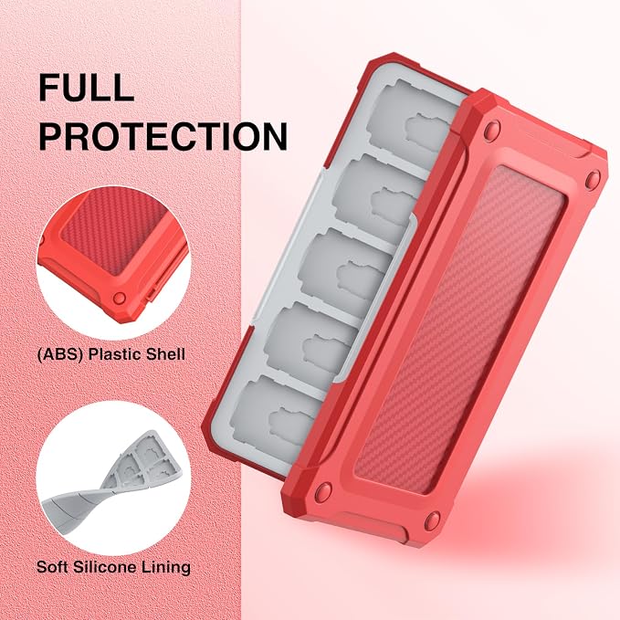 HEIYING SD Card Holder with 40 Precise Slots for SDXC SDHC Micro SD Cards | Portable SD Card Case, Hard ABS Shell with Soft Silicone Lining, Precise Card Slots,Magnetic Closure for Neat Storage - Image 5